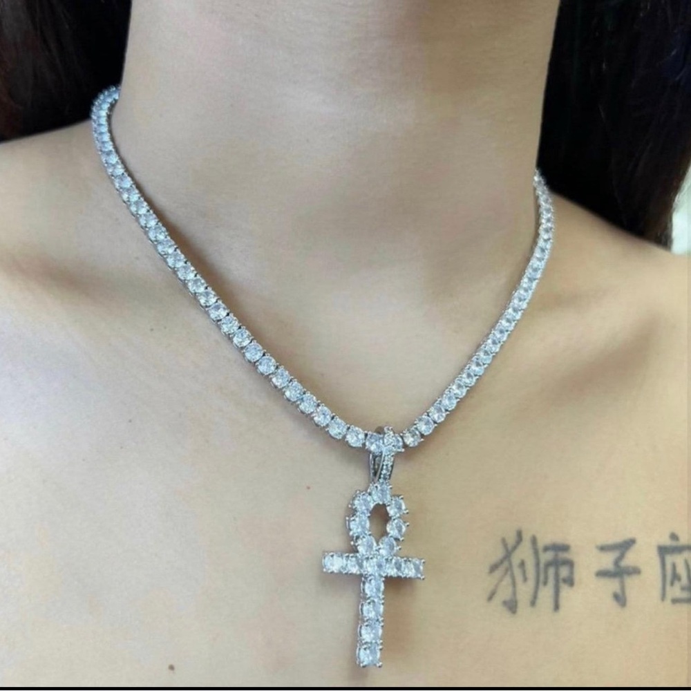 Ankh tennis necklace 18 inches